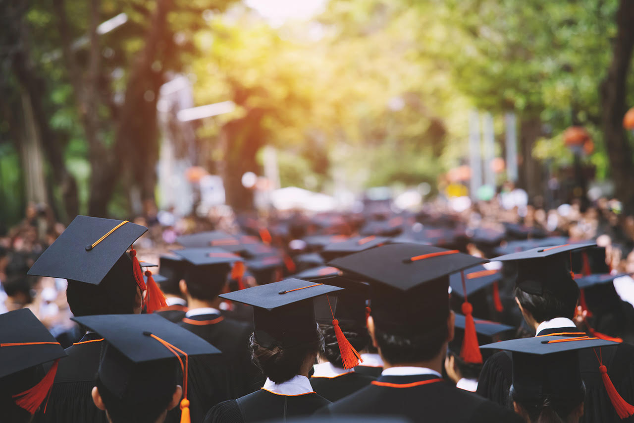 Graduation mortarboards